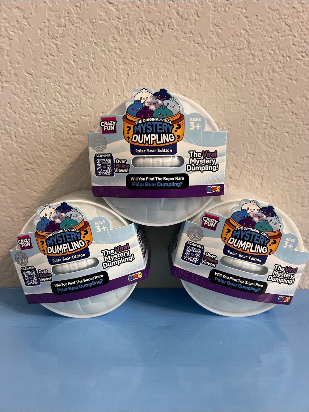 3 pack of Viral RMS Mystery Polar Bear Edition Dumplings🐻❄️💙🐻❄️💙🐻❄️